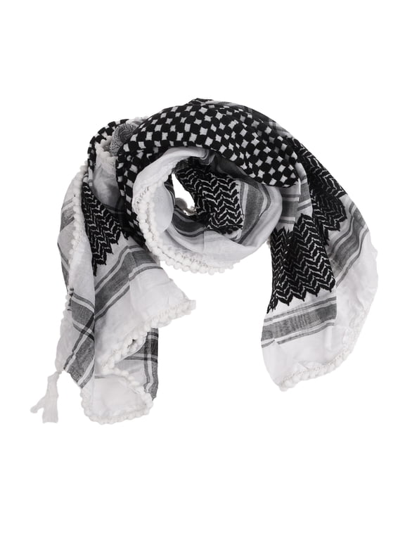 Arab Style Religious Square Scarf Multi-purpose Keffiyeh Headscarf for Adult