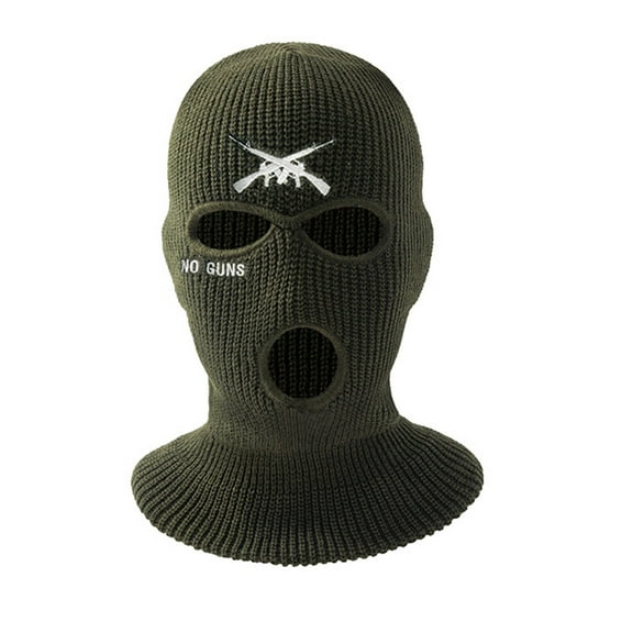 Aellinatey Army Tactical Mask 3 Hole Full Face Mask Ski Mask Winter Cap Balaclava Helmet