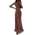thumbnail image 1 of Aellinatey Backless Long Dress Breathable Fabric Side Slit Dress For Club Or Date, 1 of 20