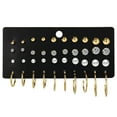 thumbnail image 1 of Aellinatey Beautiful Metal Ball Crystals Stud Earrings 20 Pairs Earrings for Daily Wear, 1 of 13