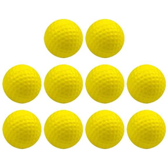 Aellinatey Beginner Golf Training Balls, Home Practice Use, PU Dimpled 42 mm Indoor Set with 10 Pieces, Daily Repetition