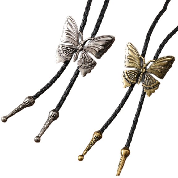 Aellinatey Bolo Tie for Men Carnivals Necktie Alloy Butterfly Buckle Masquerade Necktie