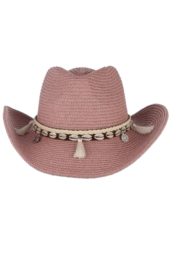 Braided Straw Hat Cowboy Hat Beach Panama Hat for Wedding Party Wear