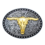 Aellinatey Bull Heads Horse Eagle Western Belt Buckle Cowboy Costume Accessory for Party