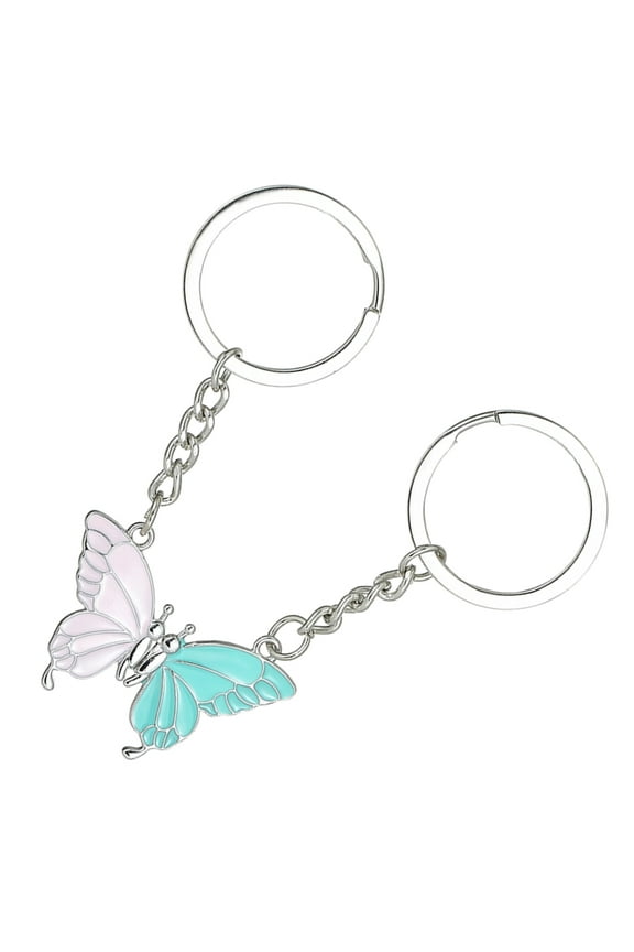 Butterfly Magnetic Keychain Friendship Keyring Best Friend Key Chain Handmade