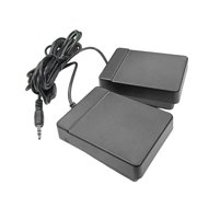 Aellinatey Cable-Connected Electronic Drum Practice Pedal With Paired Foot Controls, 3.5 mm Plug, 61.6 in Cable, Black Molded Rhyth