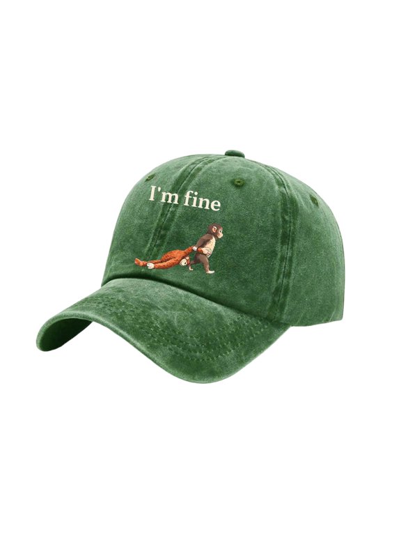 Cartoon Monkey Printing Baseball Cap Soft Breathable Dad Hat For Adult Teens