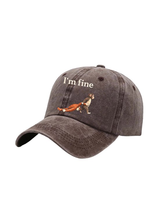 Cartoon Monkey Printing Baseball Cap Soft Breathable Dad Hat For Adult Teens