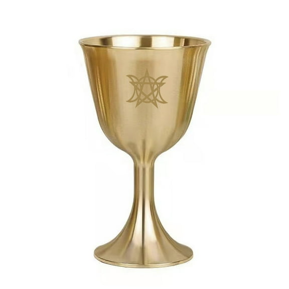 Aellinatey Ceremony Divination Altar Chalic Prop Ritual Cup Triple Moon Altar Goblet