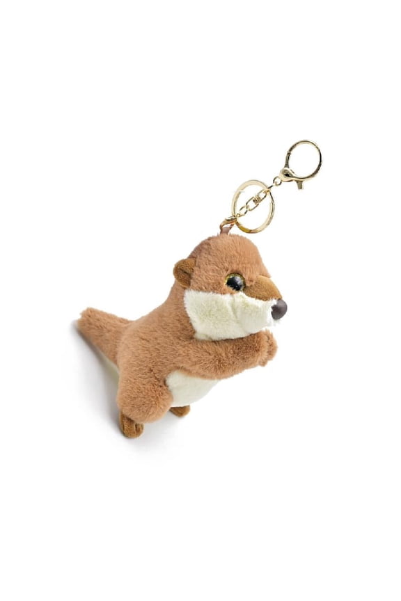 Charming Otters Stuffed Key Ring Comfortable Plush Keychain Pendant Accessory