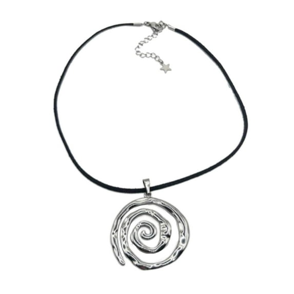 Aellinatey Chic Women Fashion Necklace Swirl Pendant Neckchain Adjustable Chain Choker