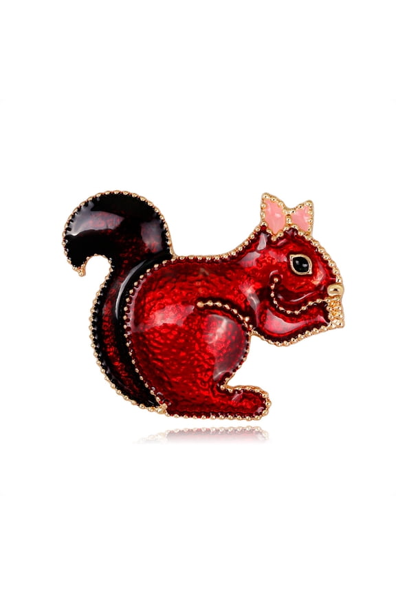 Classy Animal Brooch Alloy Squirrel Brooch Pin All-match for Street Shooting