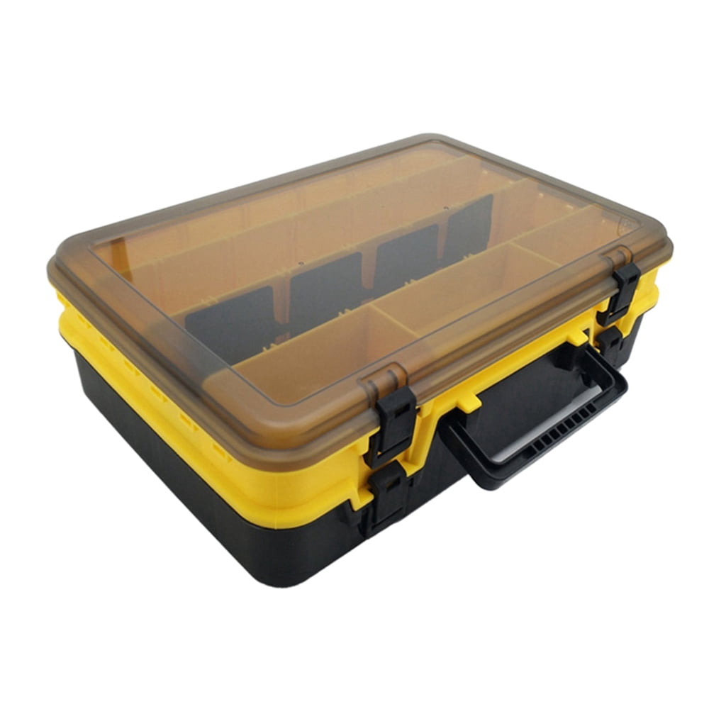 Aellinatey Clear Adjusted Dividers Terminals Tackle Box Fishing Hook Storage Trags