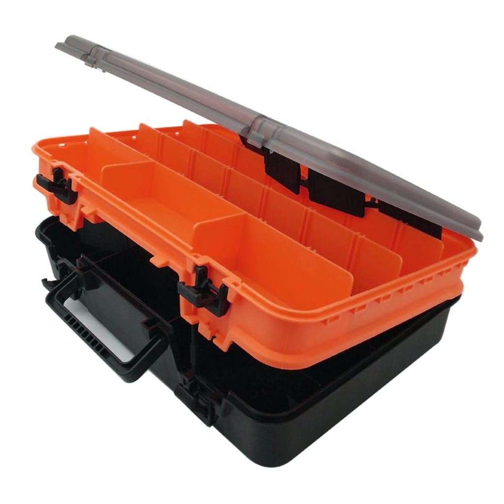 Aellinatey Clear Adjusted Dividers Terminals Tackle Box Fishing Hook Storage Trags