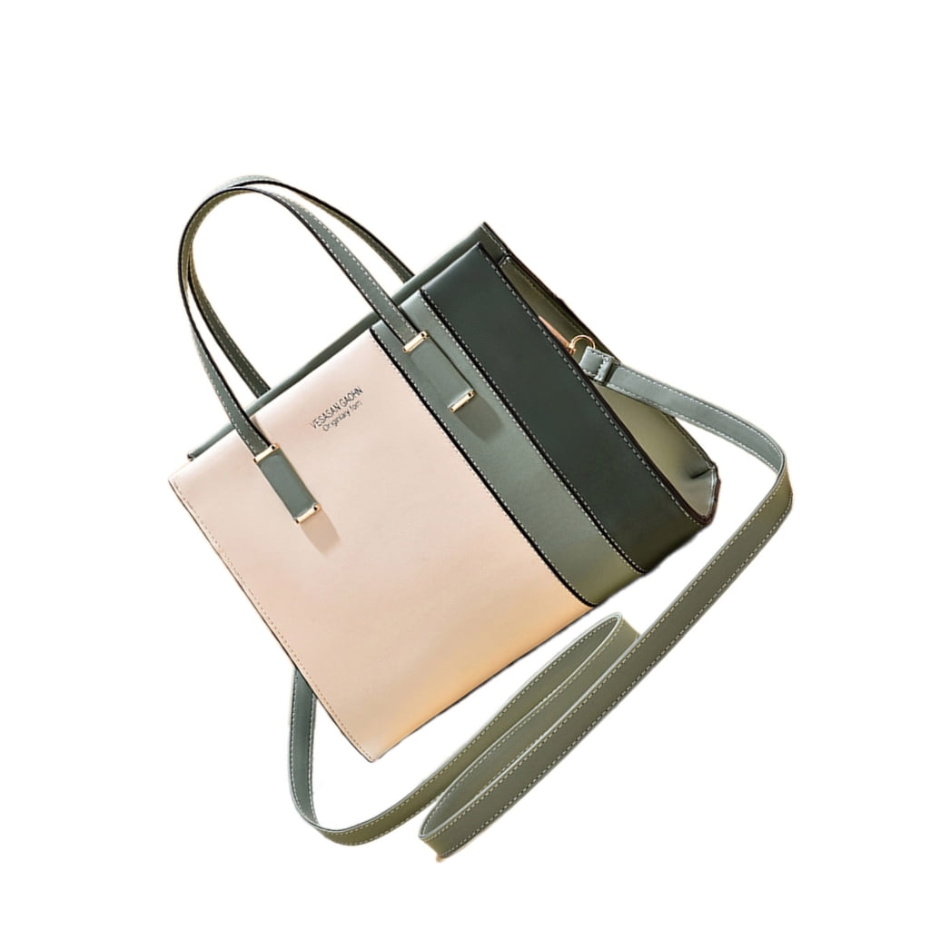 Aellinatey Color Block Shouder Bag Color Block Handbag Purse PU Leather ...