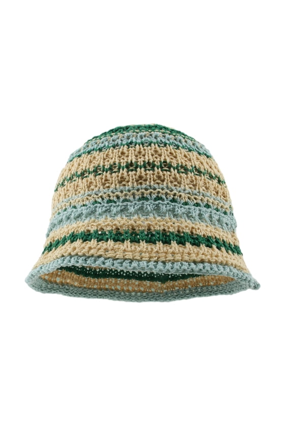 Color Matching Bucket Hat for Adult Outdoor Wide Brim Crochet Fisherman Hat