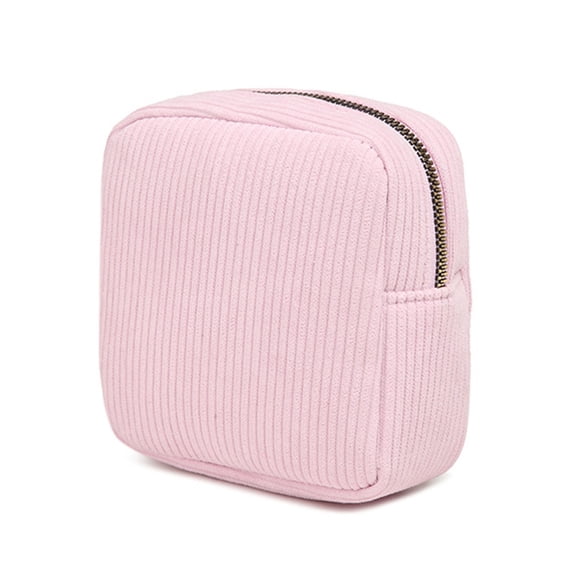 Aellinatey Corduroy Coin Purse for Women Small Cosmetic Pouch Zippered Pocket Makeup Bag