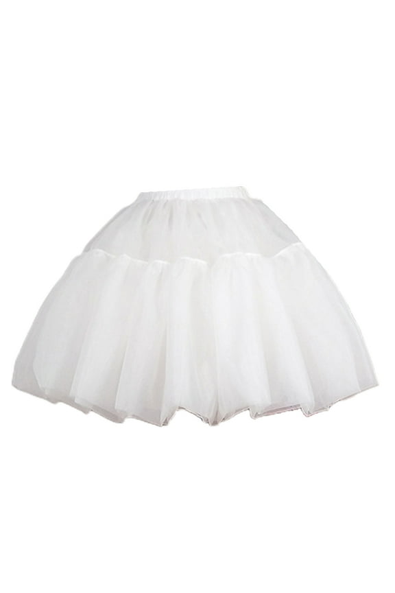 Crinoline Underskirt Fluffy Petticoat Ball Gown Short Slip A-line Hoopless