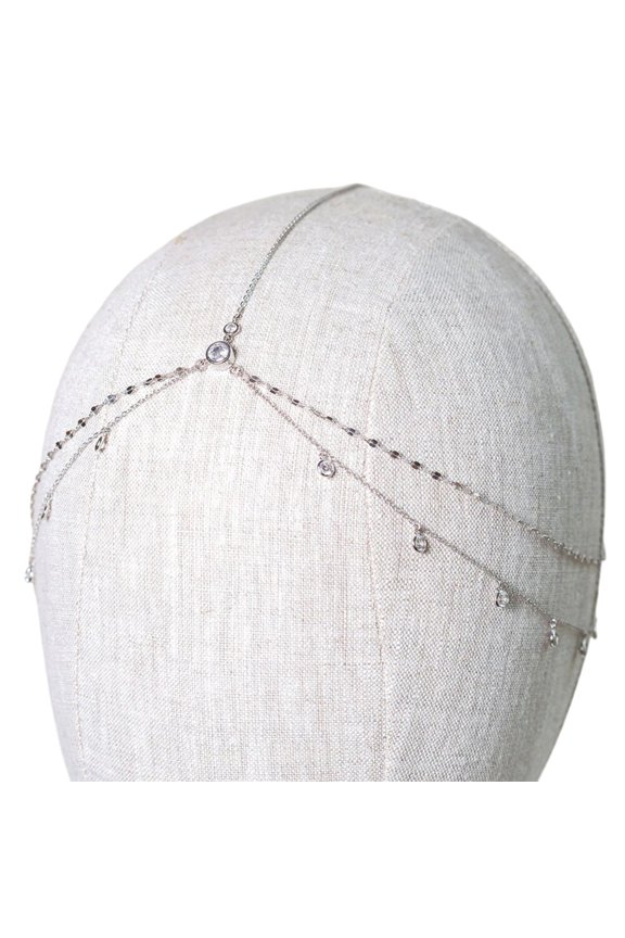 Crystal Head Chain Elegant Forehead Chain Indian Jewelry Rhinestone Headpiece