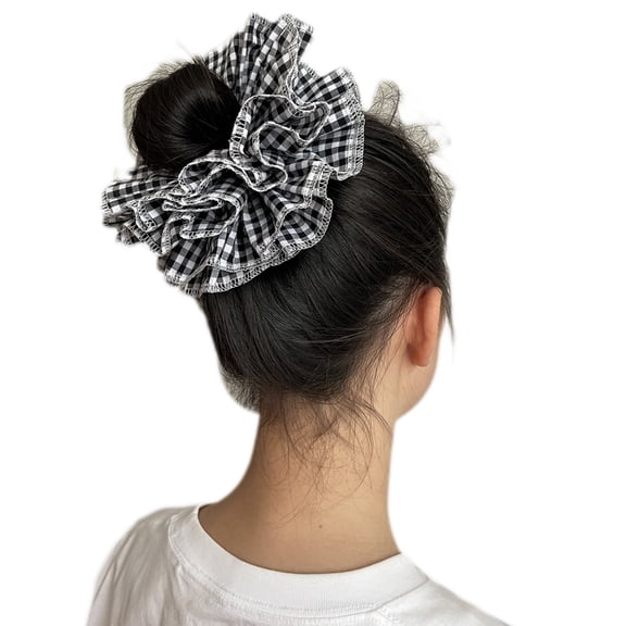 Aellinatey Cute Lace Trim Elastic Hair Rope Ponytail Girls Hair Ties Stretch Hair Rope