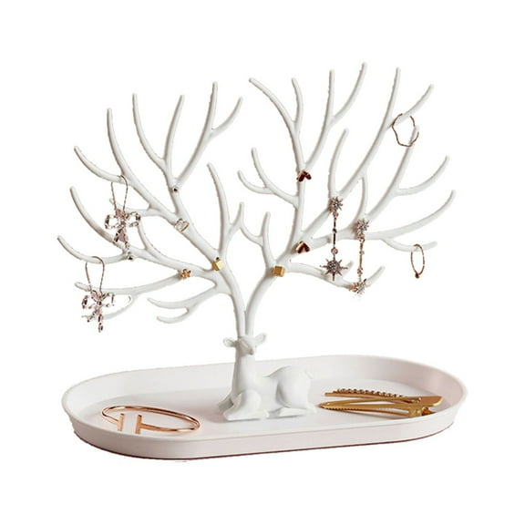 Aellinatey Deer Earrings Necklace Ring Pendant Bracelet Jewelry Display Stand Tray Tree