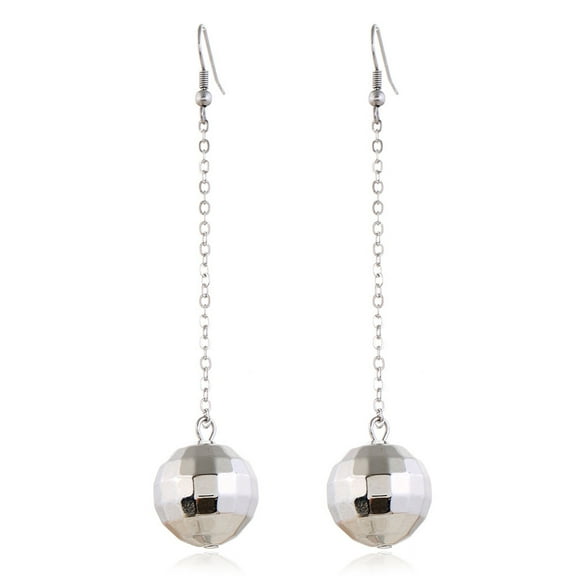 Aellinatey Disco Ball Dangle Earrings for Women Jewelry Sparkly Ball with Hook Earrings