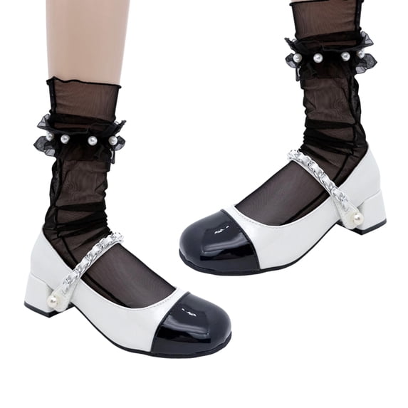 Aellinatey Dress Socks for Women with Sheer Ankle Fit, Decorative ...