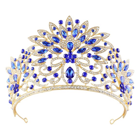 Aellinatey Elegant Bridal Tiaras Crownpiece With Sparkling Rhinestones For Wedding Party
