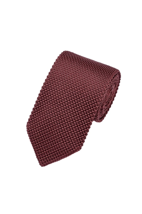 Elegant Knitted Neck Tie Solid Color Tie Adjustable Neckwear for Professional