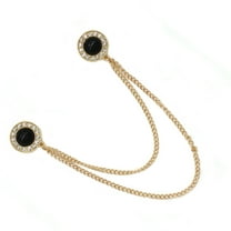 Aellinatey Elegant Rhinestones Pins Collar Pin Chain Diamante Versatile Cravat Accessory