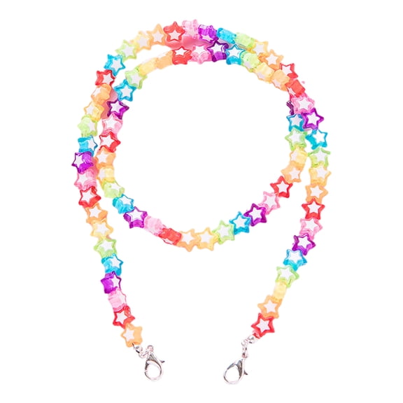 Aellinatey Face Mask Lanyard Eyeglass Holder Star Heart Beaded Chain Necklace Ear Saver
