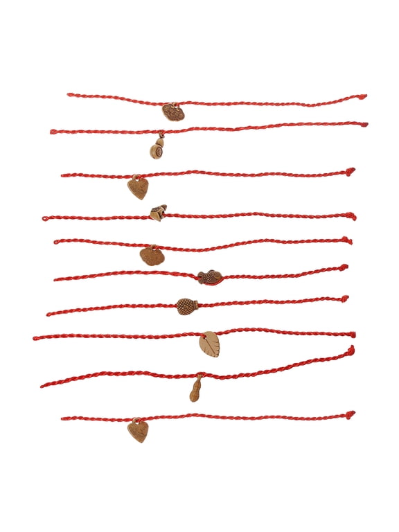 Fashion Red String Braided Bracelet 10 Pieces/Set Friendship Knitting Bracelets