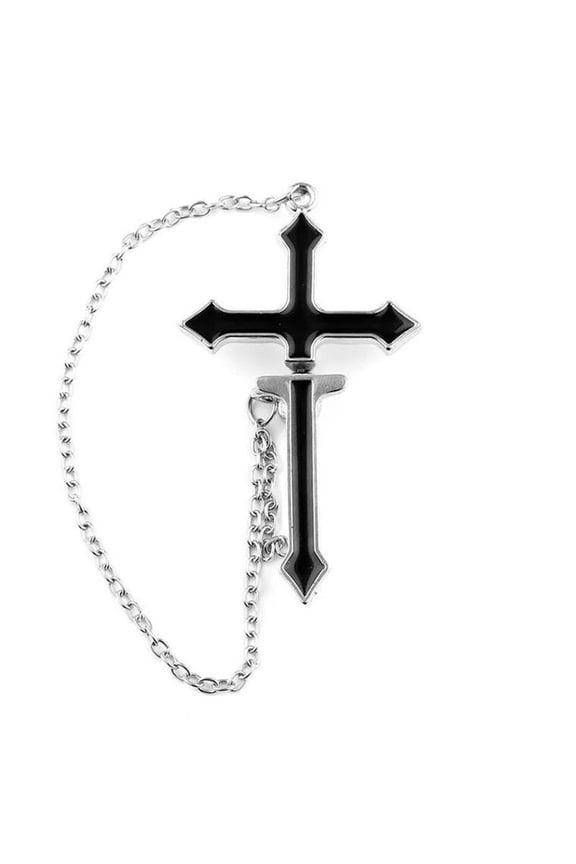 Fashion Spike for Cross Ear Cuff Wrap Long Chain Piercing Earring for Party Club