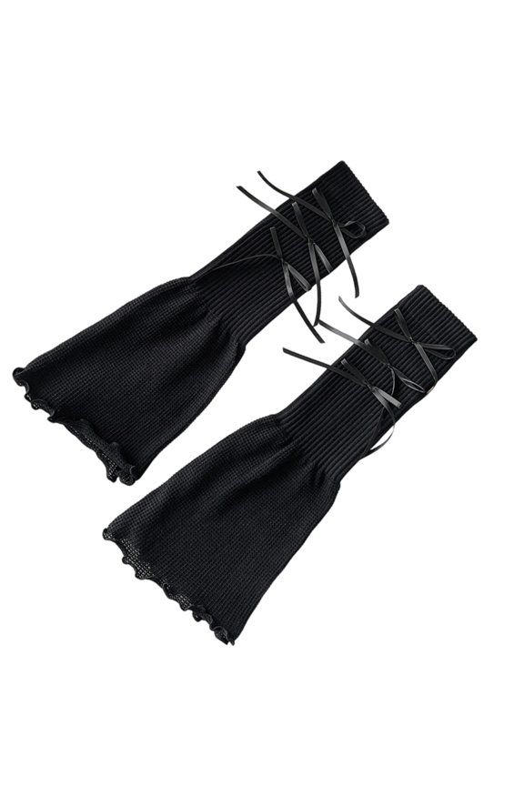 Fashionable Bows Detail Crew Socks Lightweight Cotton For Daily Wear