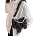 thumbnail image 1 of Aellinatey Fashionable Nylon Shoulder Bag Stylish Handbag Pleated Underarm Bag for Girls, 1 of 15