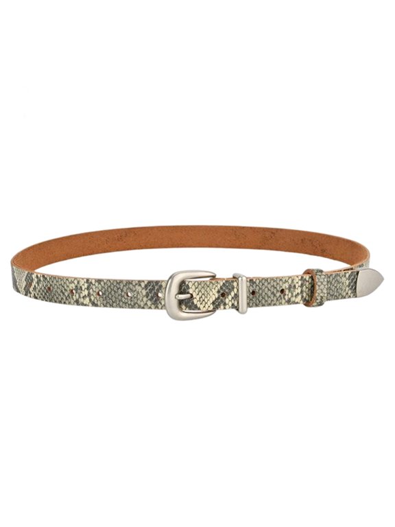 Fashionable Reptile Print Dress Belt 110cm Length Faux Leather Waist Girdle