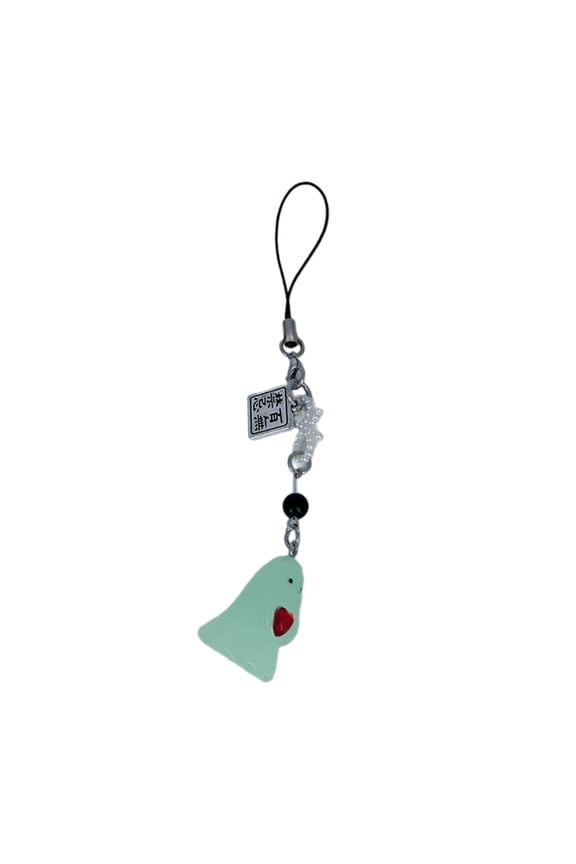 Fashionable Resin Pendant Bag Charm Keychains with Glow Beads Stylish Straps