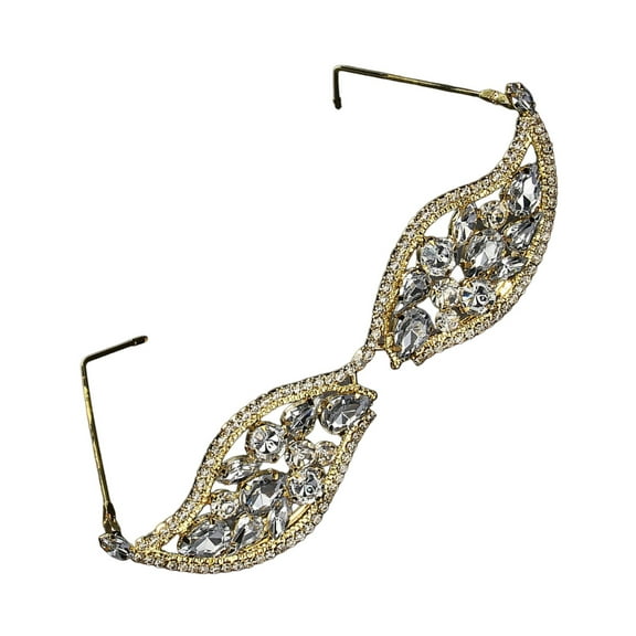 Aellinatey Geometric Rhinestones Eyewears Face Frame Face Jewelry Crystal EyeGlasses Frame