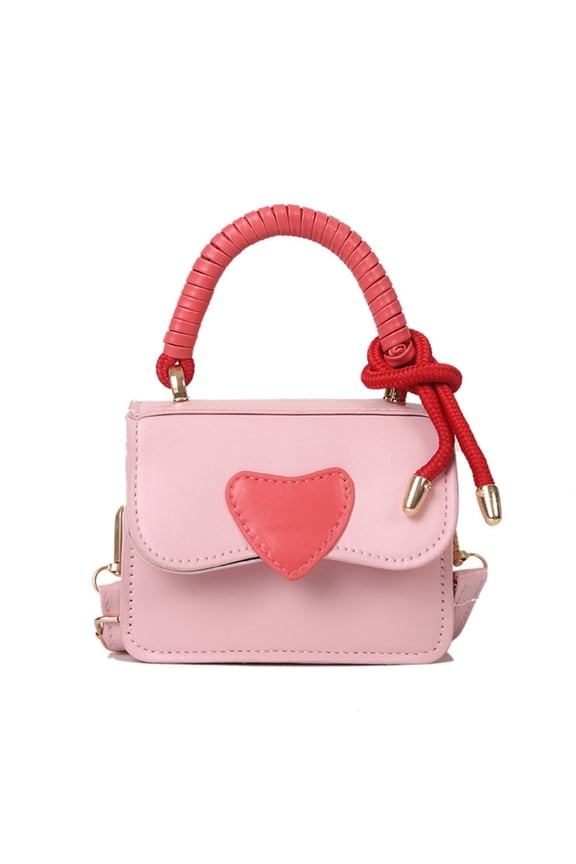 Heart Tote Bag Mini Square Bag Travel Bags for Girl Women Versatile Handbag
