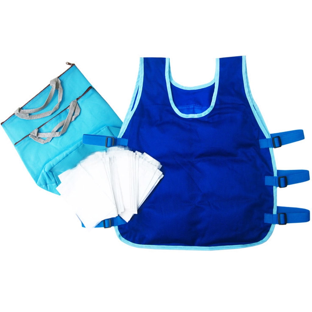 Aellinatey ICY Cooling Vest with 24 pcs Ice Packs and 2 Insulated Bag for Cycling Running