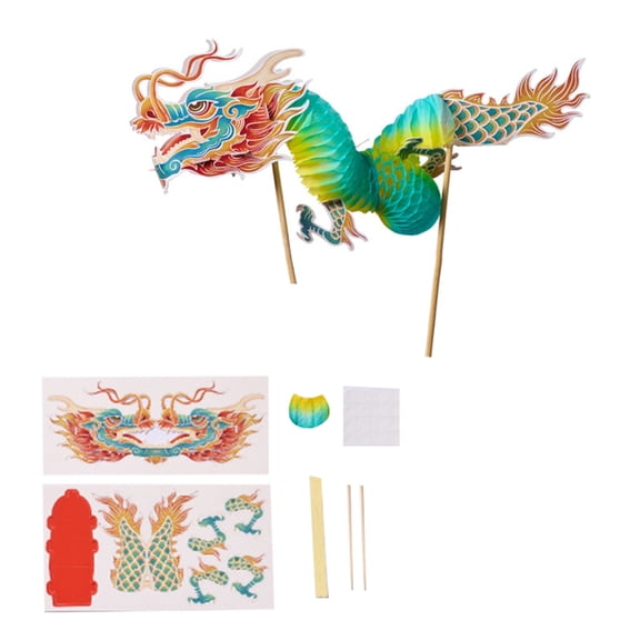 Aellinatey Interactive 3D Dragon Paper Puppet Handmade Craft Set for Kids Teens Adult