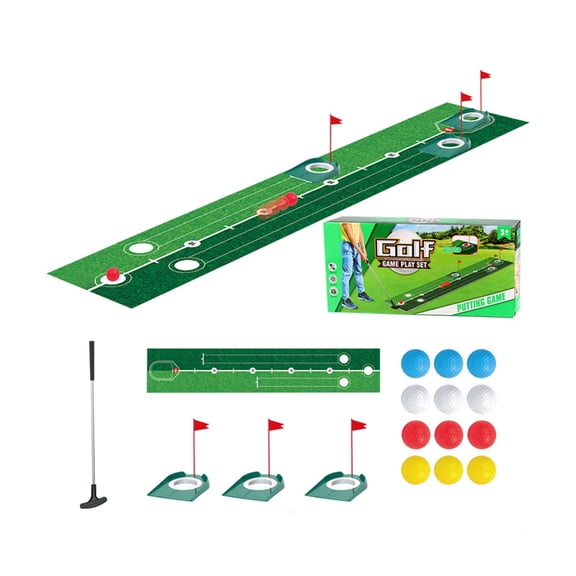 Aellinatey Interactive s Golf Putting Mat with Realistic Turf for Family Bonding and Enhancement