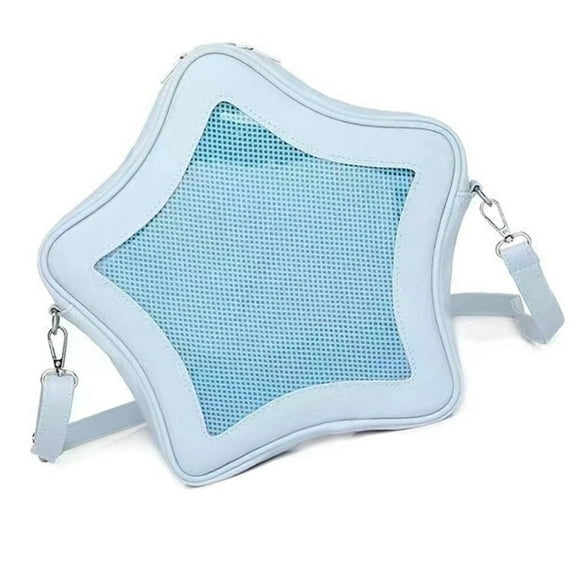 Aellinatey Japanese Clear Crossbody Bag Anime Pin Display Itabag Star Shoulder Handbag