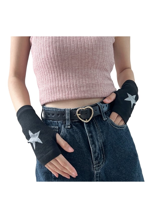 Knitted Mittens Cosplay Costume Arm Cover Fingerless Arm Gloves Handwear
