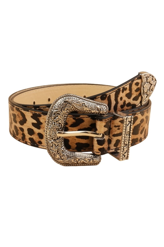 Leopard Print Waist Belt for Jeans Retro Waistband Cowgirl Body Jewelry