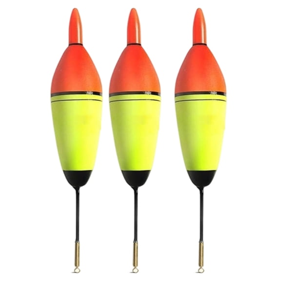 Aellinatey Lighted Fishing Floats for Night Fishing, 3 Pack EVA Bobbers with High Body for Shore and Anglers