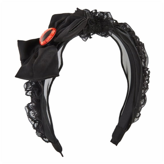 Aellinatey Lolita Headband Gothic Pleated Headband Evil Eyes Headband Goth Headpiece