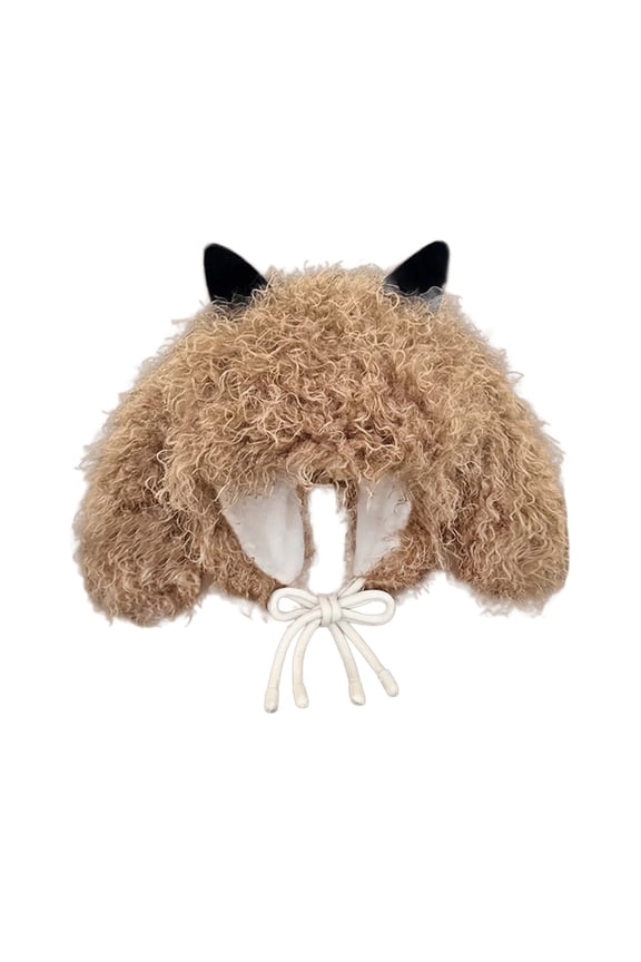 Long Animal Ear Hat Winter Warm Plush Furry Trapper Hat for Mountain Climbing