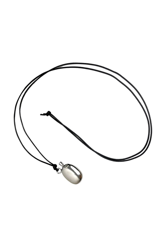 Long Necklace with Unique Leather Rope Wine Pots Pendant Neckchain Accessory