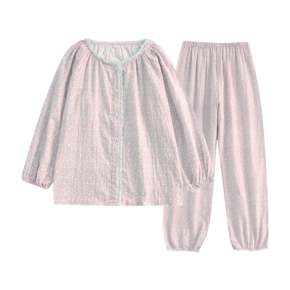 Aellinatey Long Sleeve Pajamas Button Down Loungewear Sleepwear Soft Pajama Loungwear